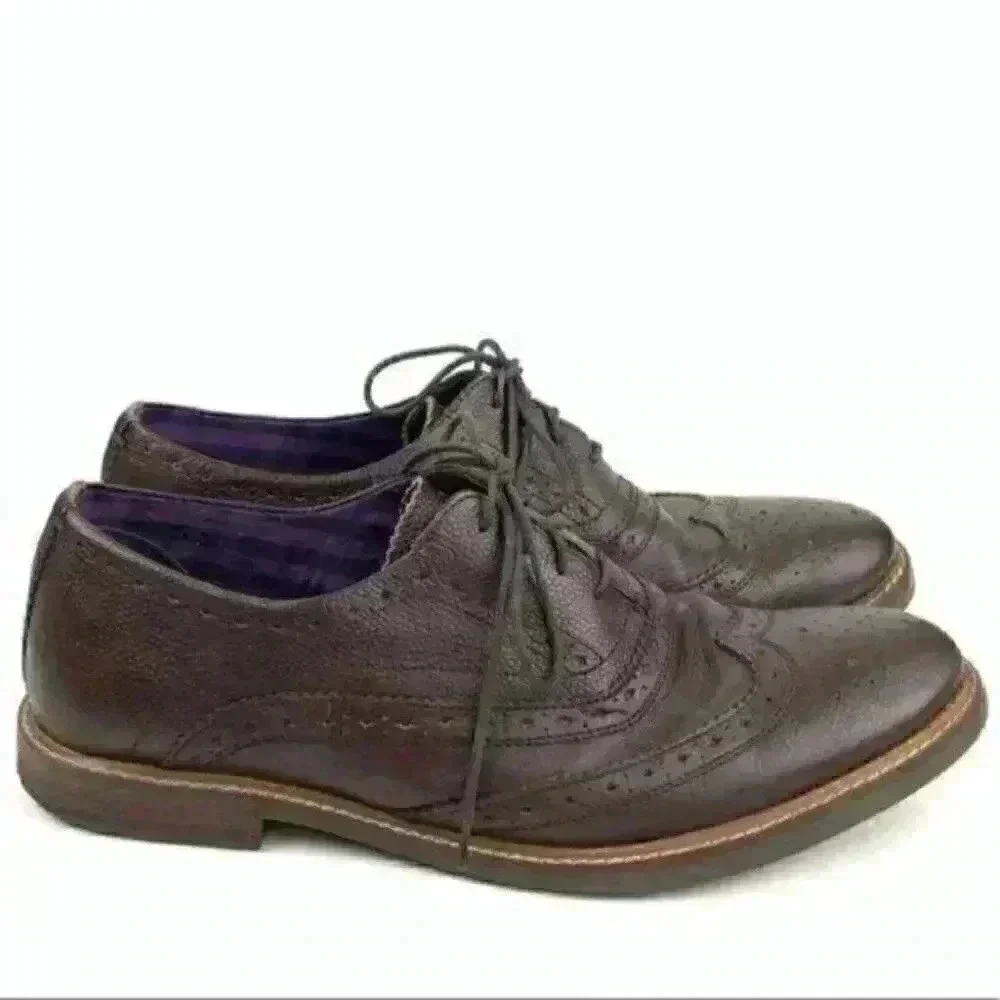 Ben Sherman mens oxfords 10 43 chocolate brown